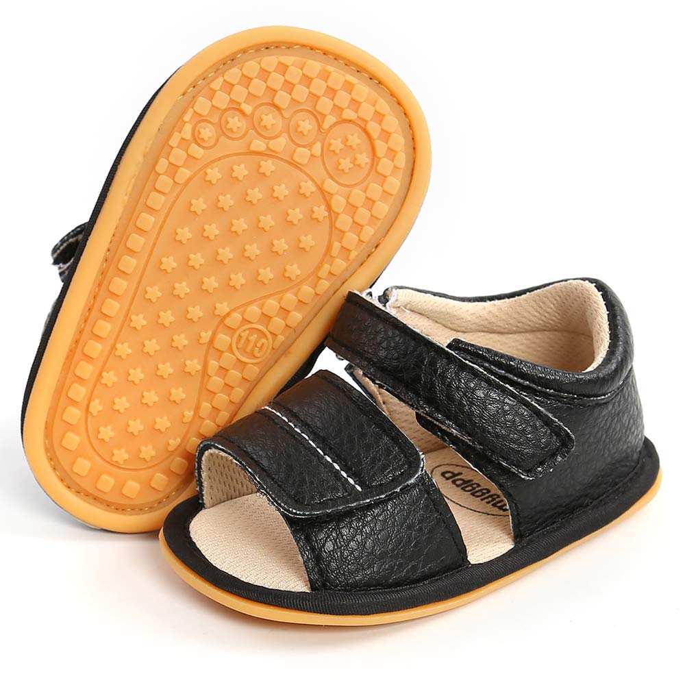 SOFMUO Baby Girls Boys Sparkly Bowknot Sandals Premium Soft Anti-Slip Rubber Sole Infant Summer Outdoor Shoes Toddler First Walkers