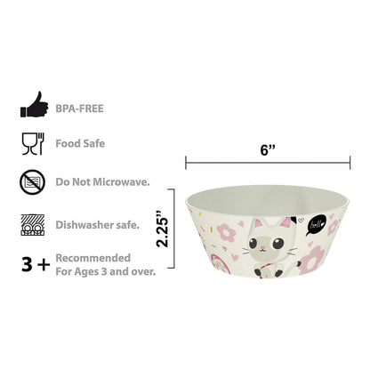 Zak Designs 5-Piece Dinnerware Set, Baby Shark - Durable Plastic & Stainless Steel - Includes Water Bottle, 8-Inch Plate, 6-Inch Bowl, Fork & Spoon - Suitable for Kids Ages 3+
