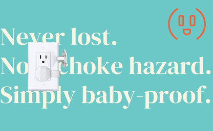 Socket Sitter: Always Connected, Never Lost! No Choking Hazard! Child Safety Cover, Electrical Outlet Cover, Plug Protector, Socket Protector (Pack of 6, Covers 12 outlets) (Blissful Blue)