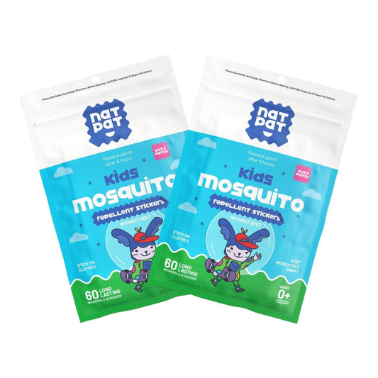 NATPAT Buzz Patch Mosquito Patch Stickers for Kids - Plant Based Ingredients, Non-Toxic - The Original All Natural Citronella Essential Oil Insect Patch, DEET Free, for Toddlers, Kids (60 Pack)