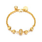 Ethlyn Baby Bracelets for girls 18K Gold Plated Beads Bracelets Bells Baby Girls Birthday Gifts