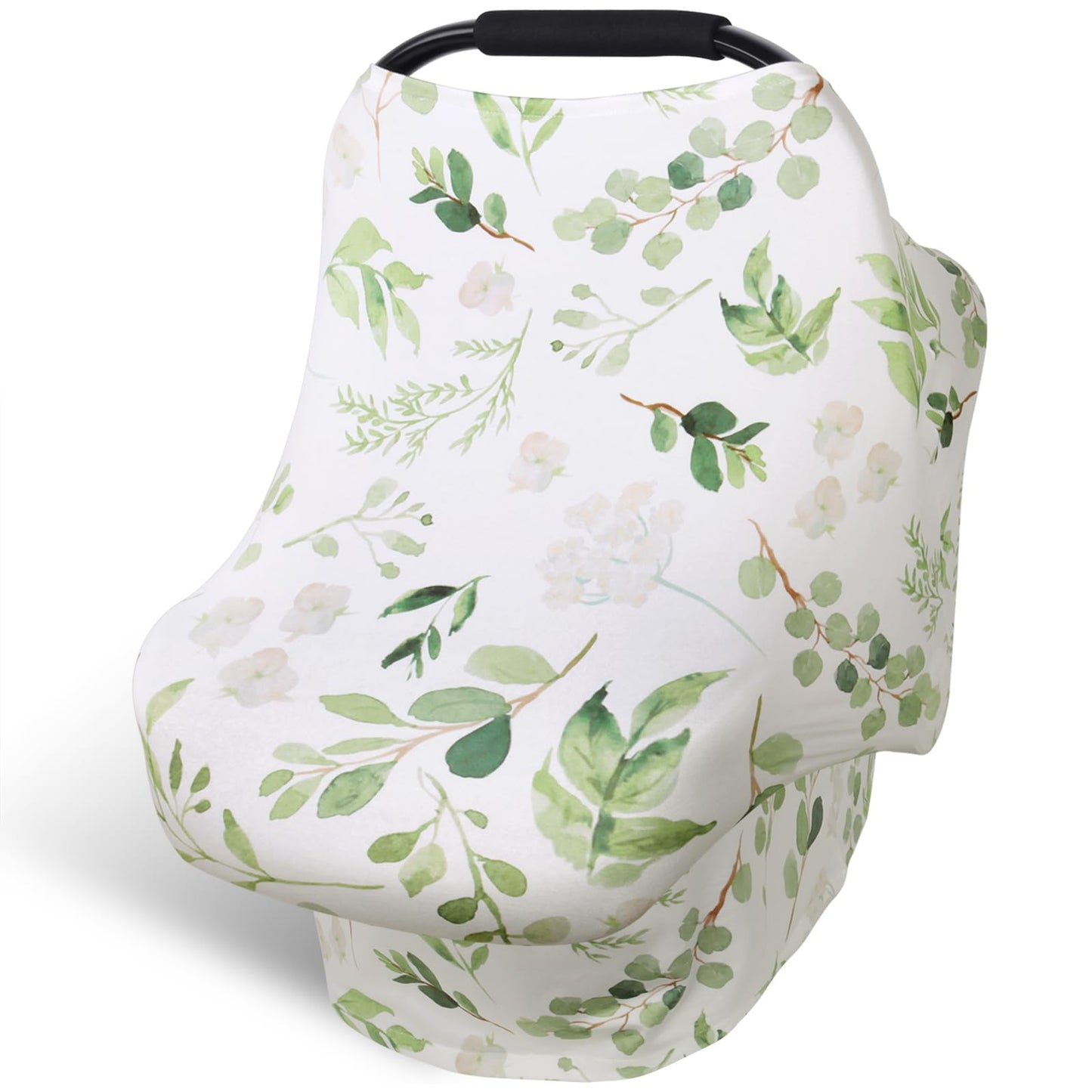 Rquite All-in-1 Car Seat Cover Baby, Carseat Covers for Girl Boy, Stretchy Soft Infant Car Seat Cover, Multi-use Baby Carrier Cover, Car Seat Canopy, Stroller Sun Shade, Nursing Breastfeeding Cover