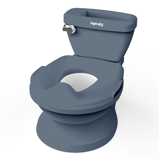 Summer Infant by Ingenuity My Size Potty Pro in White, Toddler Potty Training Toilet, Lifelike Flushing Sound, for Ages 18 Months+, Up to 50 Pounds