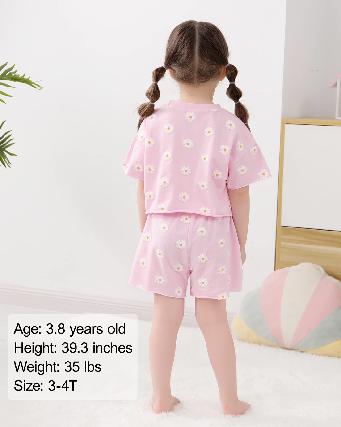 WESIDOM Toddler Girl Clothes Baby Girls Outfits 6M-5T Summer Floral Print Shirt+Shorts+Headband 3pcs Baby Clothing