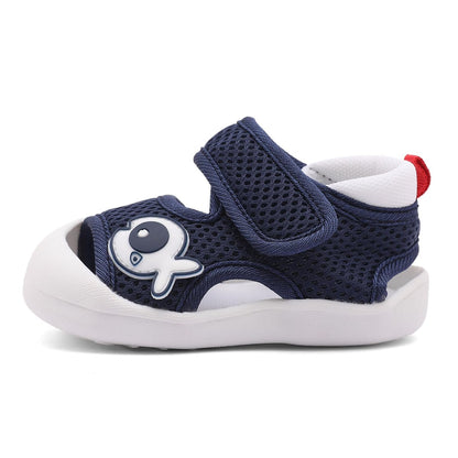 Baby Summer Sandals Breathable Mesh Rubber Sole Non-Slip Outdoor Shoes for Boys and Girls 9-30 Months