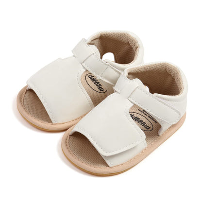 GAISUMMI Baby Girls Sandals Summer Bowknot Infant Crib Shoes Toddler Pu Leather Soft Rubber Sole First Walkers