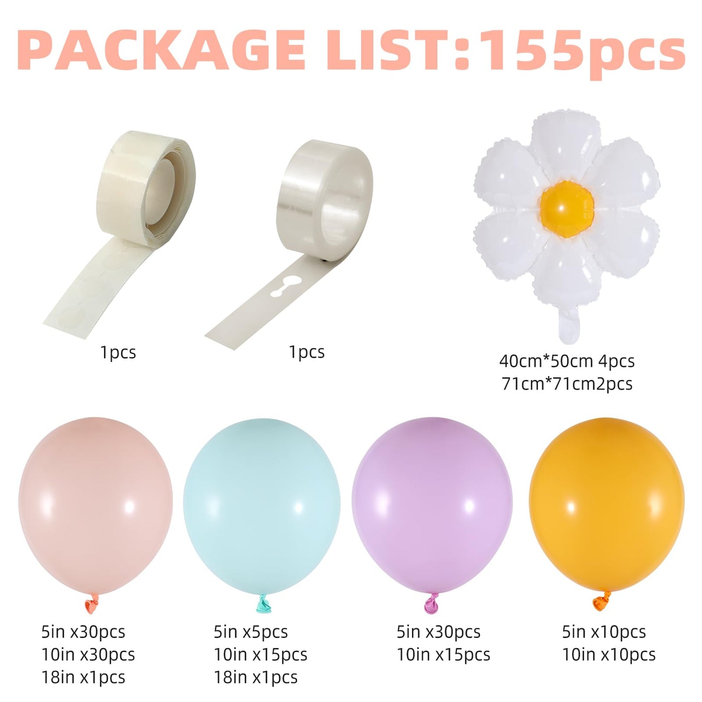 Dusty Blue Balloon Garland Kit - 137pcs Balloon Arch kit with Dusty Baby Blue, Sand White, White Balloons - Perfect for Baby Shower Wedding Boy Birthday Decoration