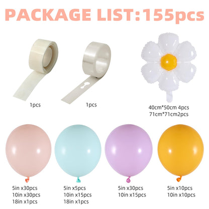 Dusty Blue Balloon Garland Kit - 137pcs Balloon Arch kit with Dusty Baby Blue, Sand White, White Balloons - Perfect for Baby Shower Wedding Boy Birthday Decoration
