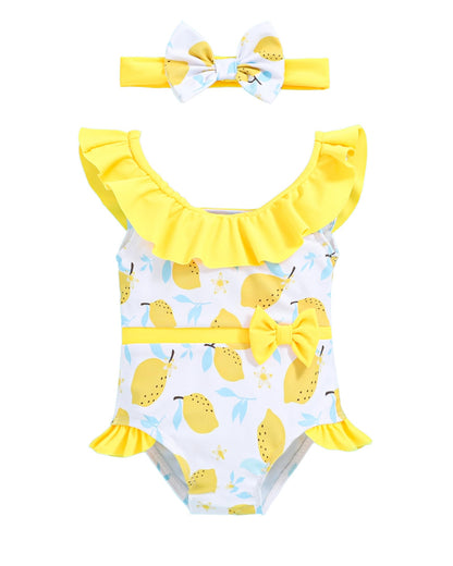 Mioglrie Toddler Baby Girl Swimsuit Infant Bathing Suits Summer Beach Swim Suit Newborn One Piece Swimwear for Girls