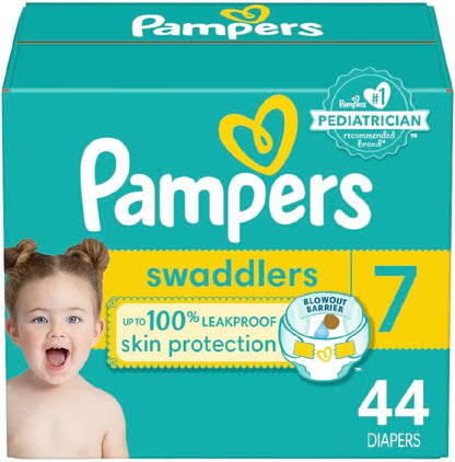 Pampers Baby Diapers - Swaddlers - Size 1, 198 Count, Ultra Absorbent Disposable Infant Diaper