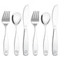 Lehoo Castle Kids Silverware Stainless Steel 6 Piece - Toddler Spoons and Forks Knife Set, Metal Kids Cutlery Set, Toddler Utensils Self Feeding (Dinosaur World)