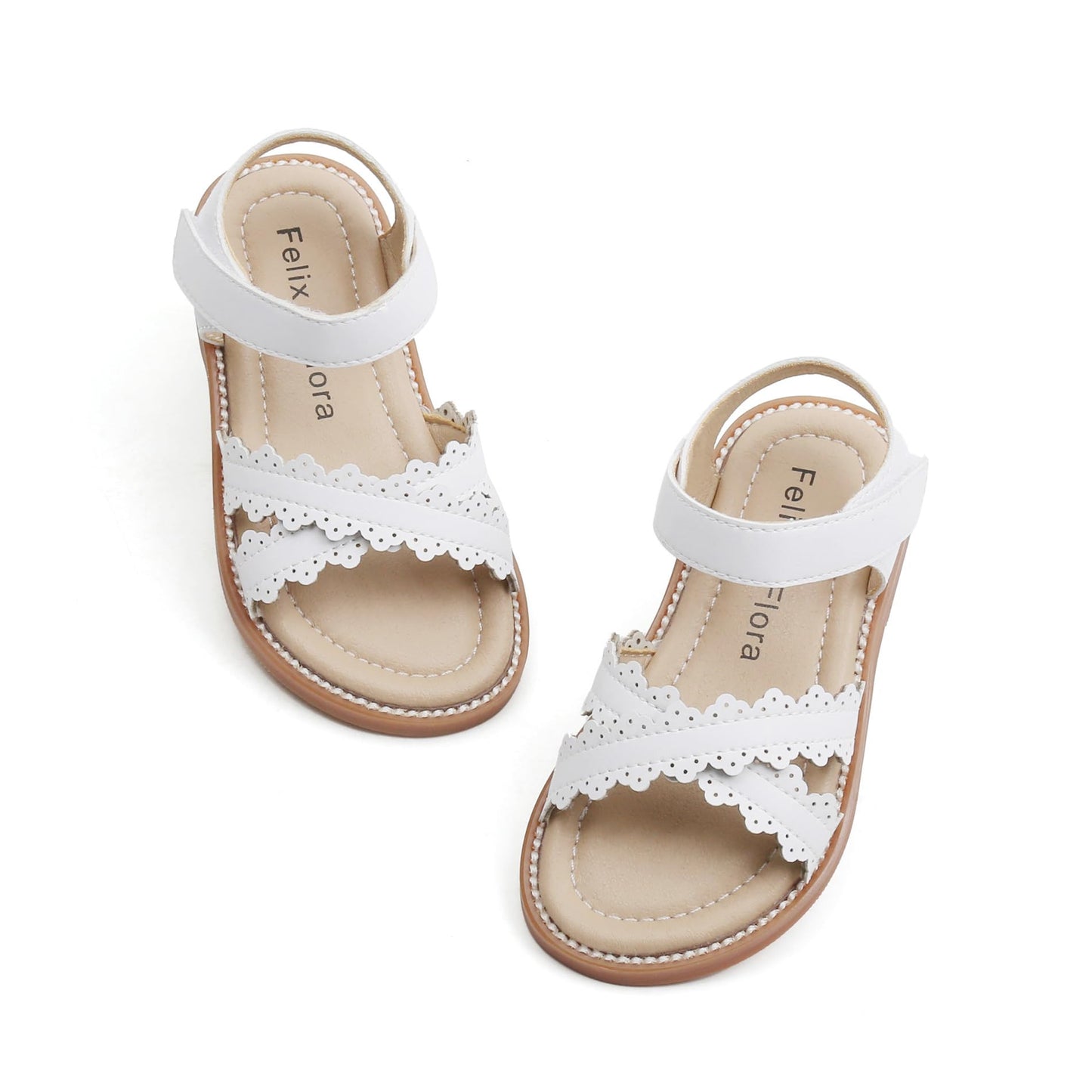 Felix & Flora Toddler Girl Sandals - Little Girl Easter Summer Dress Shoes Lightweight Open Toe Beach Holiday.