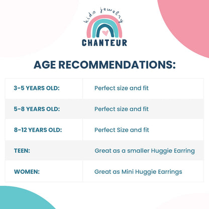 Chanteur Hypoallergenic Huggie Earrings for Girls & Women - Small Hoop Design, Perfect for Teens & Kids