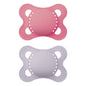 MAM Original Matte Baby Pacifiers, Binky for Boys 0-6 Months, BPA-Free Silicone Nipple, Easy to Clean, Best for Newborn Babies, Developed with Medical Experts, 2 Count Binkies with Sterilizer Case