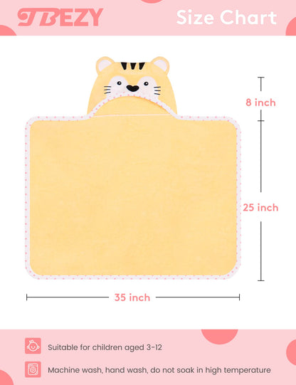 Baby Hooded Towel with Unique Animal Design Ultra Soft Thick Cotton Bath Towel for Newborn (Bunny)