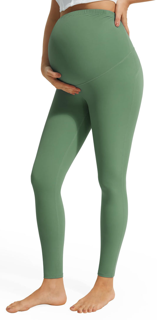 JOYSPELS Smooth Feeling Maternity Leggings Over The Belly with Pockets Workout Pregnancy Leggings