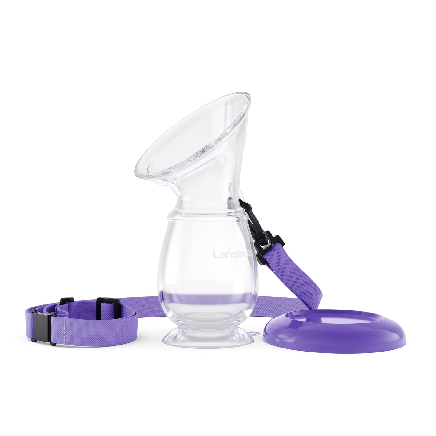 Lansinoh Manual Breast Pump, Hand Pump with Comfortable Flange for Breastfeeding Essentials, Includes Baby Bottle for Feeding, 5oz