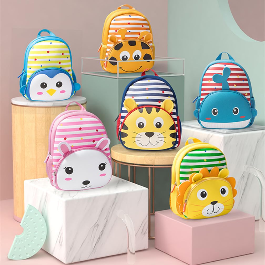 Toddler Backpack Neoprene Zoo Kids Casual Backpack Water Resistance Kindergarten Preschool Bags for Little Boys Girls (Giraffe)