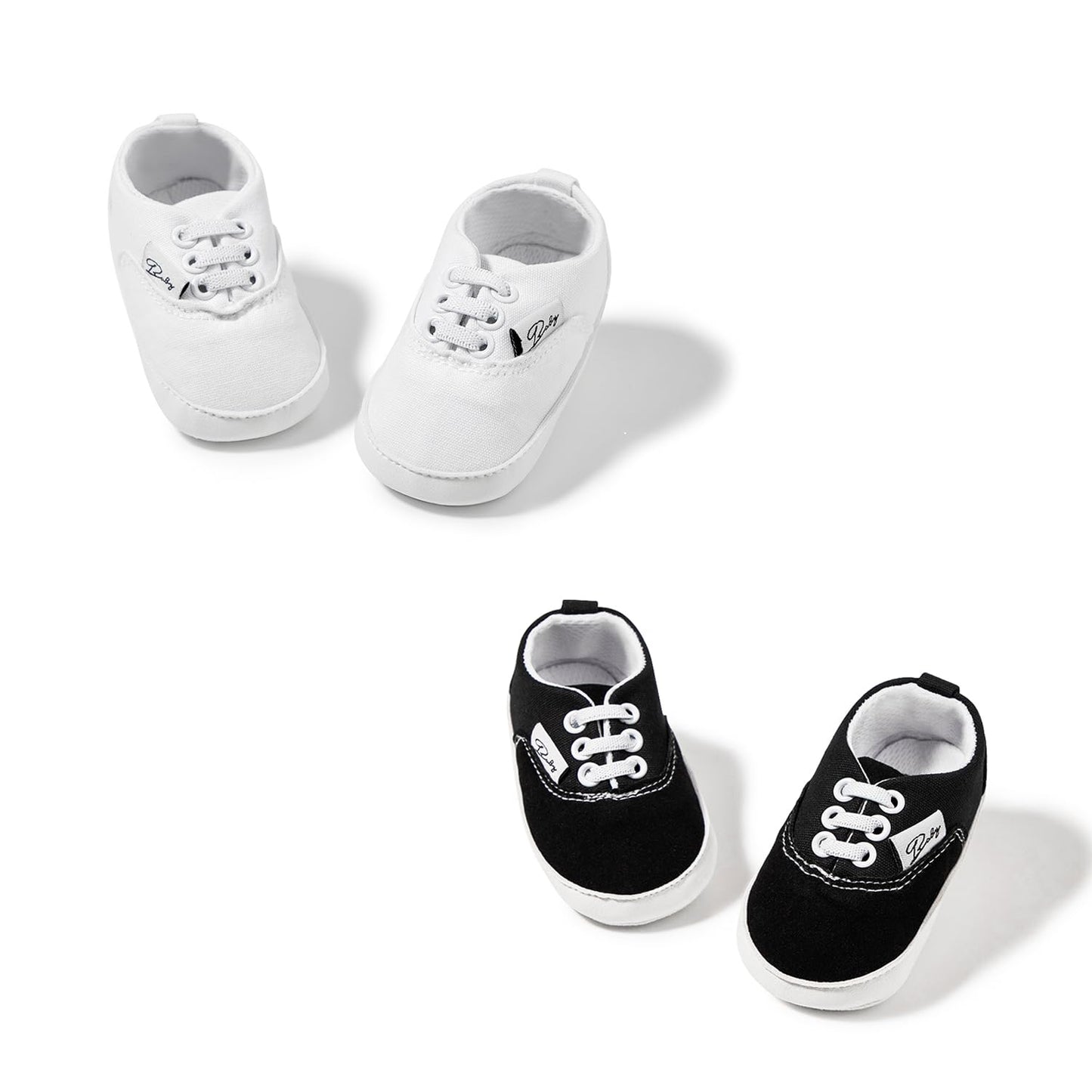 Morbido Infant Baby Boys Girls Canvas Sneaker Toddler Slip On Anti Skid Newborn First Walkers Candy Shoes for 0-18 Months