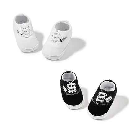 Morbido Infant Baby Boys Girls Canvas Sneaker Toddler Slip On Anti Skid Newborn First Walkers Candy Shoes for 0-18 Months