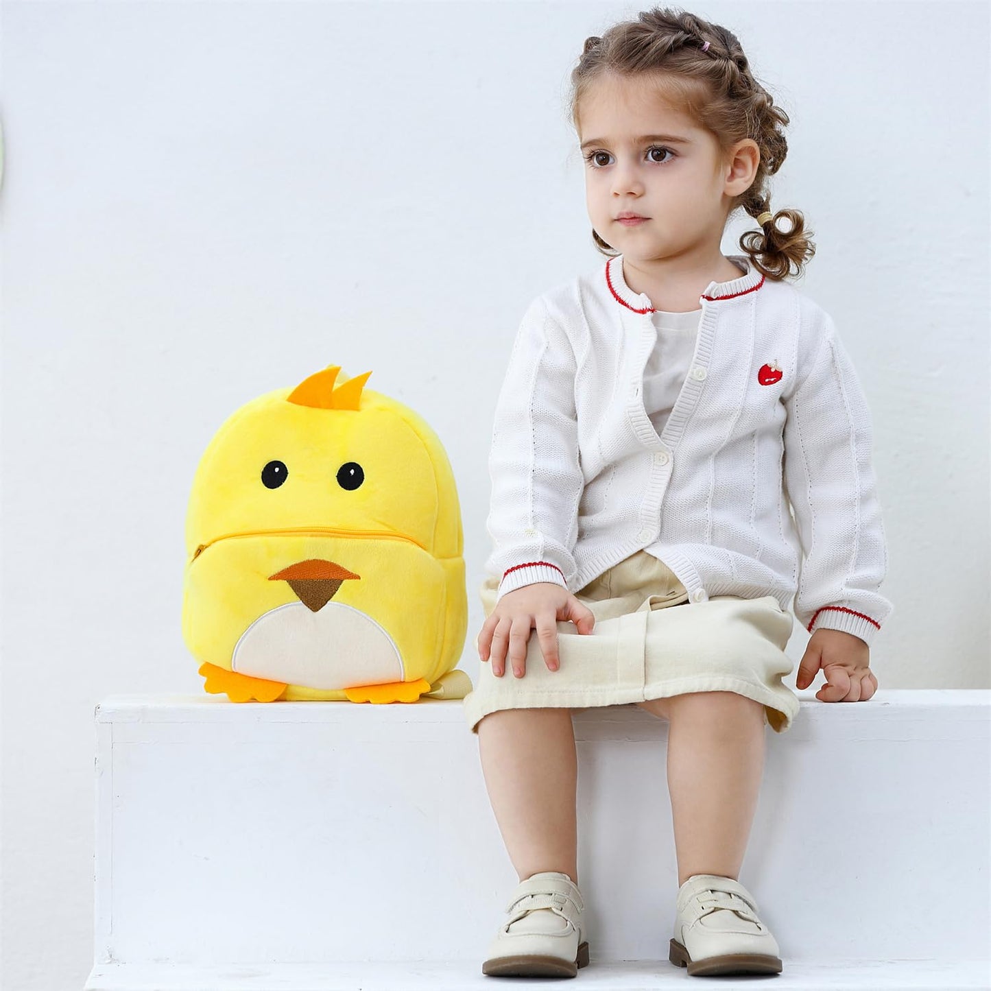 Cute Plush Toddler Backpacks Mini Brown Owl Backpack for Kids Real Littles Backpack for Boy Girl