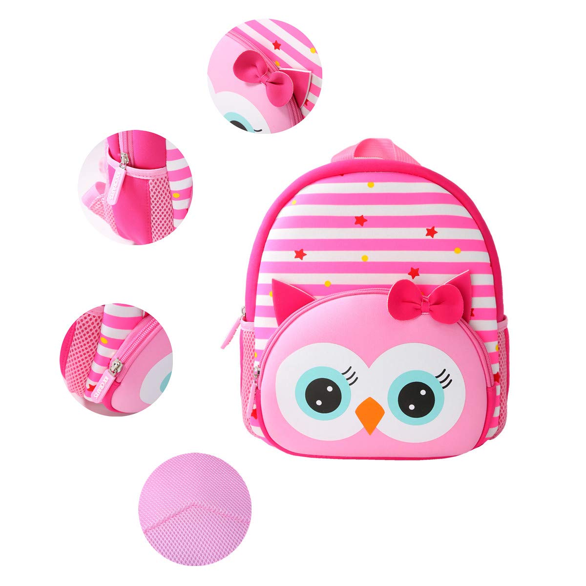 KK CRAFTS Preschool Backpack Toddler Neoprene Animal Schoolbag Lunch backpack for Kids Boys Girls(Dinosaur)