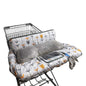 Shopping Cart Cover for Baby/Toddler 2-in-1 High Chair Cover, Easy Attach & Remove, with Cellphone Holder, Pink Strip Star