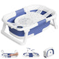 Collapsible Baby Bathtub,Baby Bath Tub with Soft Cushion & Thermometer,Baby Bathtub Newborn to Toddler 0-36 Months,Portable Travel Baby Tub
