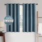 MIULEE 100% Blackout Linen Textured Curtains for Bedroom Solid Thermal Insulated Natural Beige Grommet Room Darkening Curtains & Drapes Luxury Decor for Living Room Nursery 52 x 84 Inch (2 Panels)