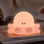 Sweet Heart Elephant Night Light, LED Squishy Novelty Animal Cute Lamp, Food Grade Silicone Nightlight, Dimmable Light Up Elephant Decor for Room College, Boys Girls White Elephant Gifts