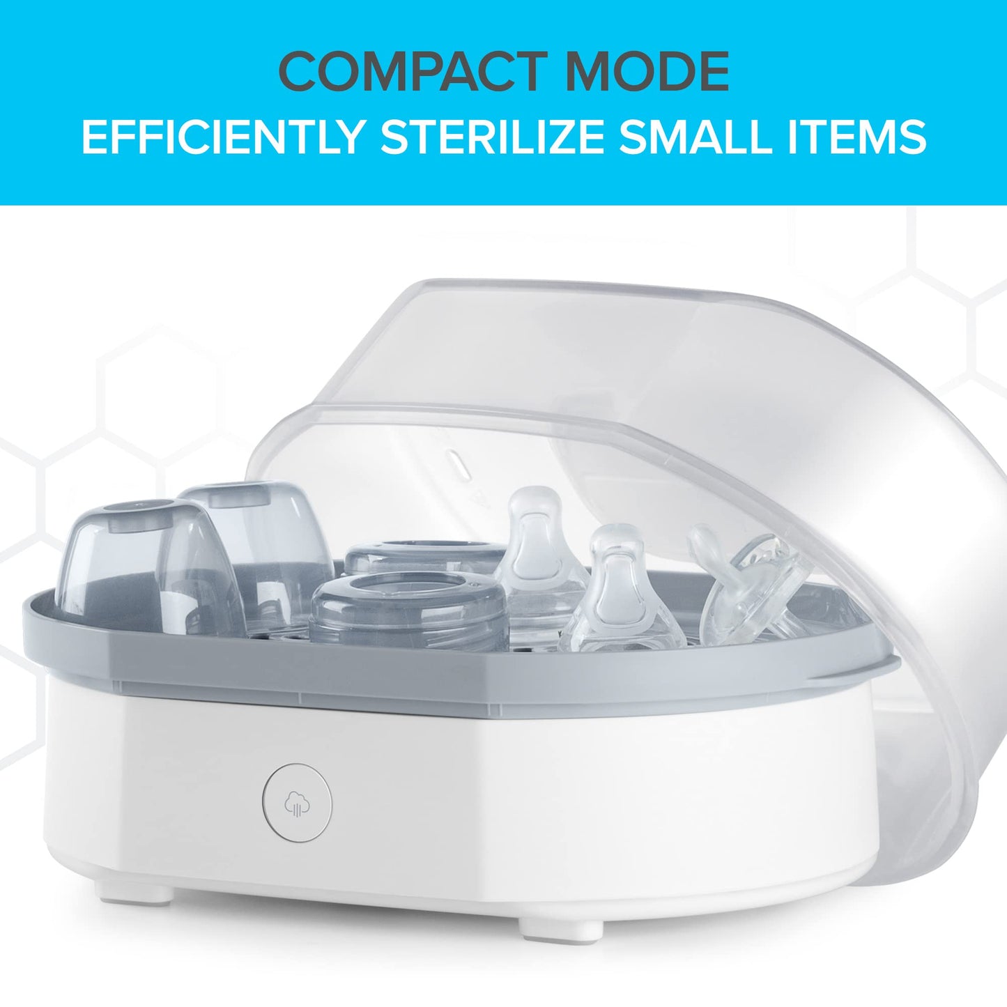 Chicco Advanced Electric Steam Sterilizer & Dryer for Baby Bottles, Feeding Accessories and More | Eliminates 99.9% of Germs | 4 Programming Options | 2 Configurations | Automatic Shut-Off