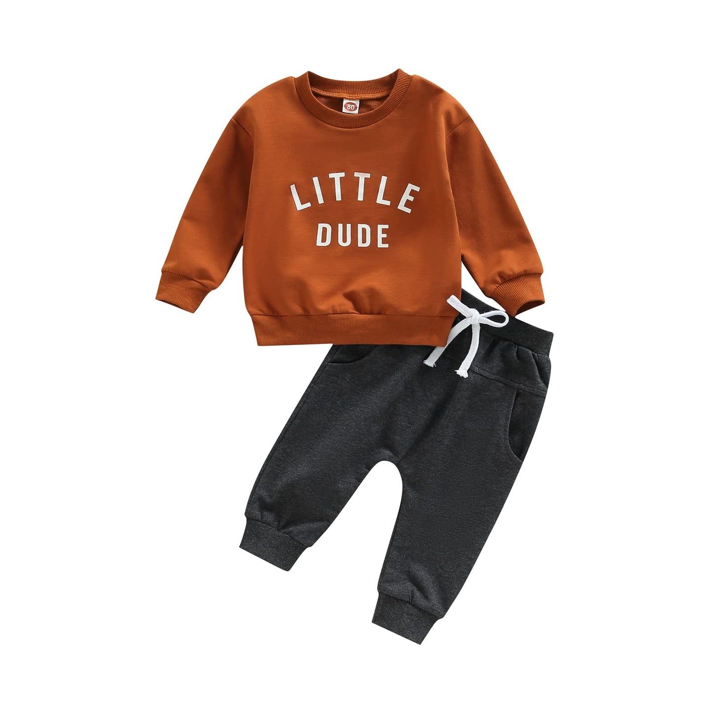 Gender Neutral Baby Boy Girl Fall Winter Clothes Sweatshirt Shirt Pants Toddler Infant Outfit