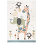 SAFAVIEH Carousel Kids Collection Accent Rug - 4' x 6', Ivory, Animal Design, Non-Shedding & Easy Care, Ideal for High Traffic Areas for Boys & Girls in Playroom, Nursery, Bedroom (CRK120A)