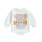 Easter Newborn Baby Girl Clothes Fuzzy Bunny Embroidery Romper Sweatshirt Bubble Jumpsuit Toddler Baby Girl Outfit