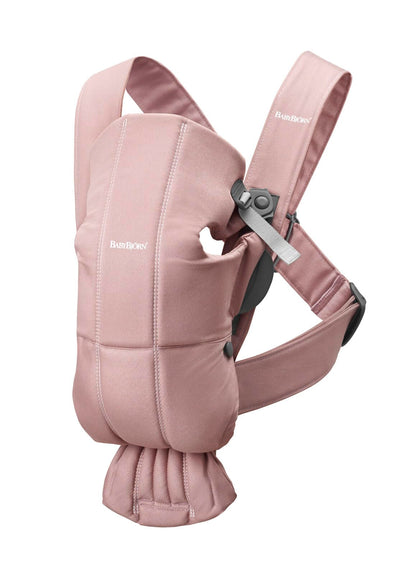BabyBjörn Baby Carrier Mini, 3D Jersey, Light Beige | Newborn Carrier (7-25 lbs), Ergonomic, Easy-to-Use