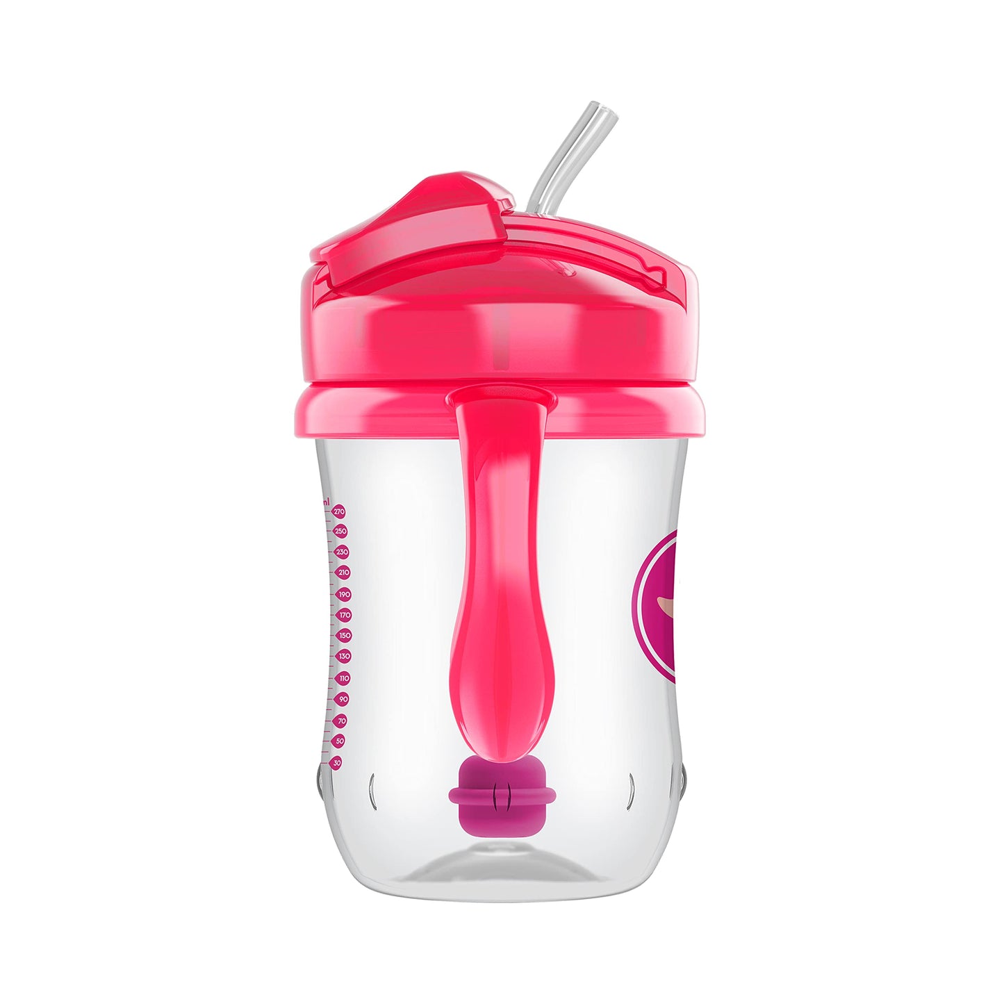 Dr. Brown's Milestones, Baby's First Straw Cup Sippy Cup with Straw, 6m+, 9oz/270ml, Coral, BPA Free
