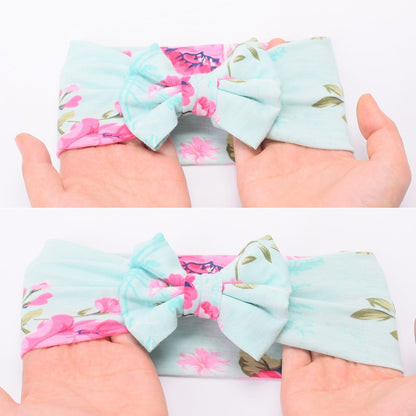 Galabloomer Newborn Receiving Blanket Headband Set Baby Flower Swaddle (vintage flower)