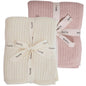 Knitted Organic Cotton Baby Blanket- Swaddle Blanket, 30" x 40" Soft Receiving Blanket for Newborn (Mochachino)