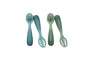 NumNum Baby Spoons Set, Baby Essentials Pre-Spoon GOOtensils for 6+ Months, First Stage Self-Feeding Spoons for Baby Led Weaning (BLW), Silicone Toddler Utensils, BPA-Free, 2 Pack Frosty Lilac/Rosebud