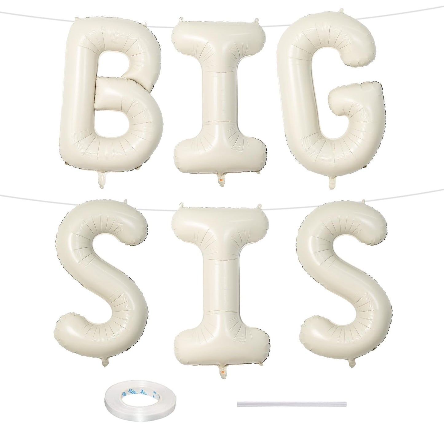 40 Inch Beige OH BABY Balloon for Baby Shower, Large Cream White Oh Baby Balloons Letters with Ribbon, Neutral Ivory Alphabet Oh Baby Balloon Banner Sign for Gender Reveal Backdrop Party Decorations