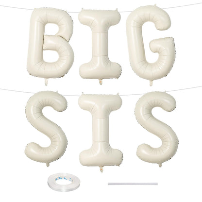 40 Inch Beige OH BABY Balloon for Baby Shower, Large Cream White Oh Baby Balloons Letters with Ribbon, Neutral Ivory Alphabet Oh Baby Balloon Banner Sign for Gender Reveal Backdrop Party Decorations