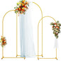 DDMY Wedding Backdrop Stand, 7.9 FT Thickened Metal Semicircular Square Base Arch, Portable Balloon Stand Kit for Ceremony, Birthday Party, Baby Shower, Christmas, New Year Decoration