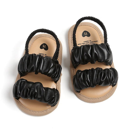 Ohwawadi Baby Boys Girls Sandals Soft Sole Summer Infant Wedding Dress Flat Shoes Beach Sandal Newborn Crib Shoes First Walkers