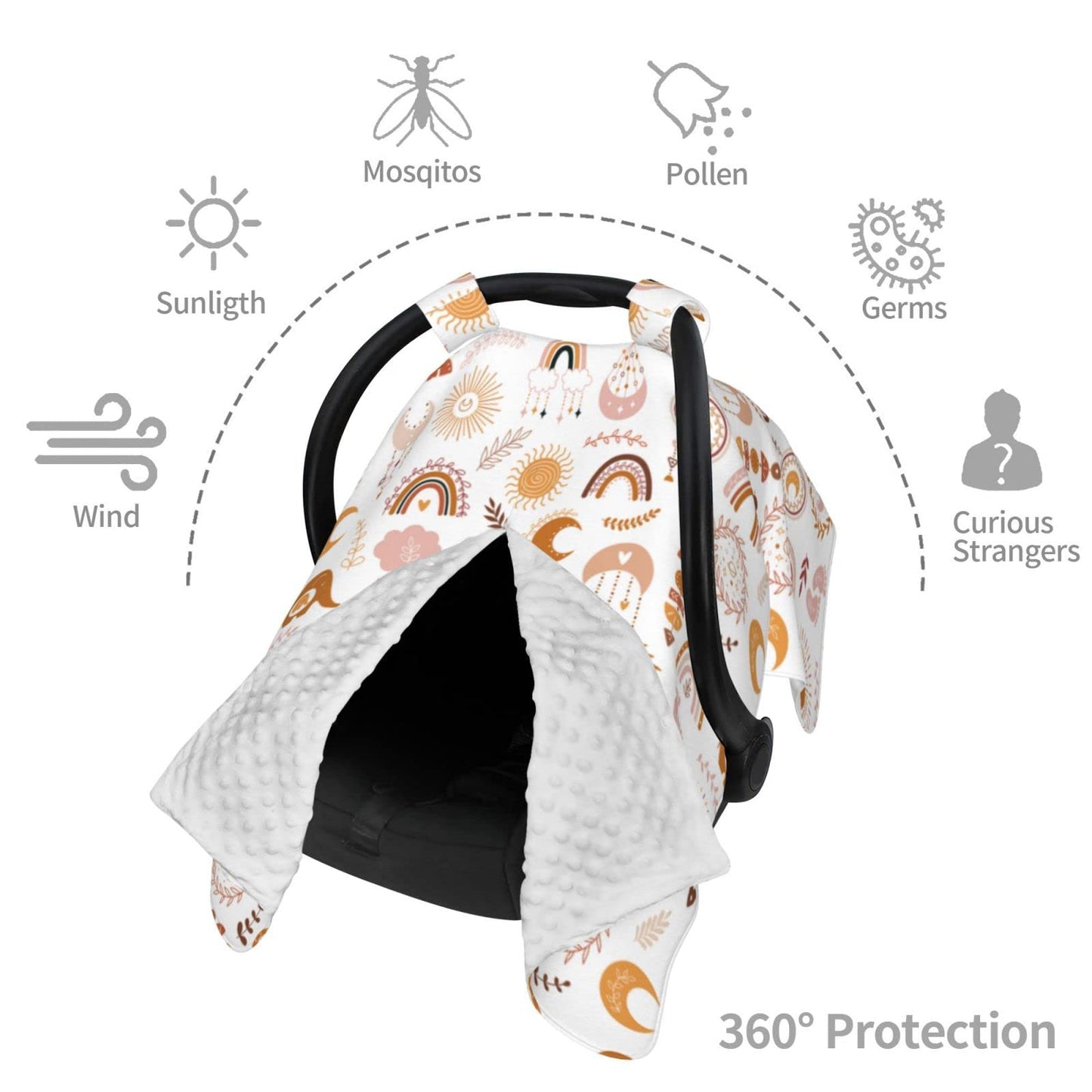 Butterfly Car Seat Cover for Baby in Winter Summer, Nursing Cover for Mom Butterfly Baby Stuff for Baby Girl Boy