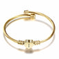VQYSKO Gold Bracelets for Girls-A to Z Stainless Steel Heart Initial Girl Jewellery, Birthday Gifts for Girls