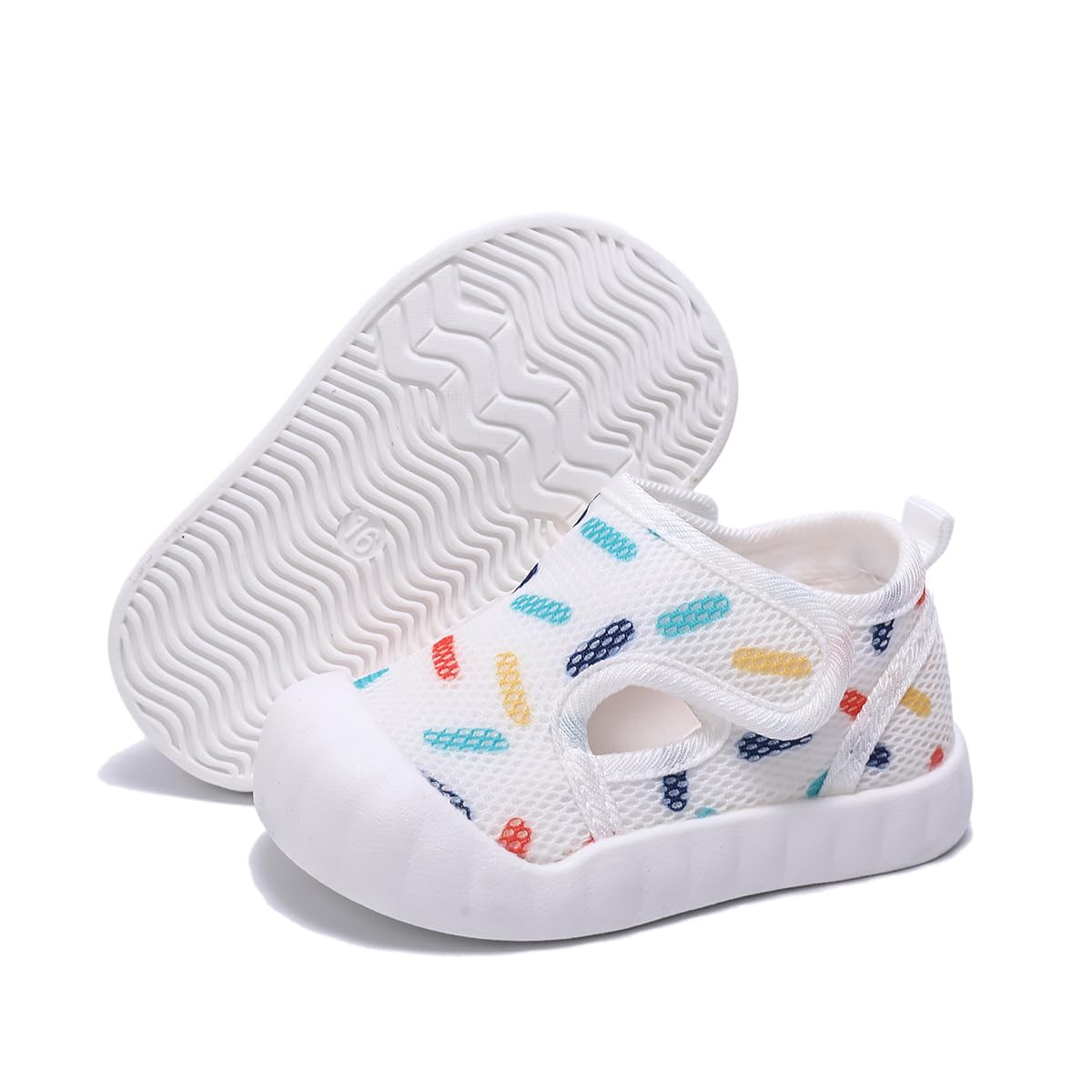 Baby Summer Sandals Breathable Mesh Rubber Sole Non-Slip Outdoor Shoes for Boys and Girls 9-30 Months