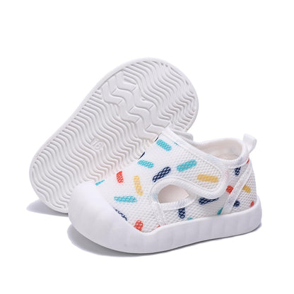 Baby Summer Sandals Breathable Mesh Rubber Sole Non-Slip Outdoor Shoes for Boys and Girls 9-30 Months
