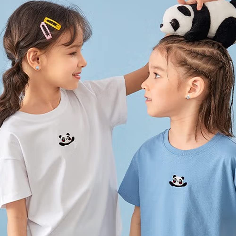 TOPBRIGHT 8 Pairs Hypoallergenic Earrings 925 Sterling Silver Stud Earrings White Heart CZ Tiny Butterfly For Kids, Toddlers, Little Girls, Teens, Women