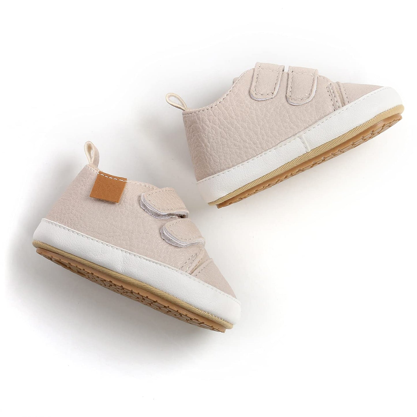 Baby Boys Girls Shoes Non-Slip Rubber Sole High-Top PU Leather Sneakers Infant First Walking Shoes Toddler Crib Shoes Newborn Loafers Flats.