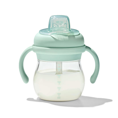 OXO Tot Transitions Soft Spout Sippy Cup with Removable Handles - 6 oz. - Blossom